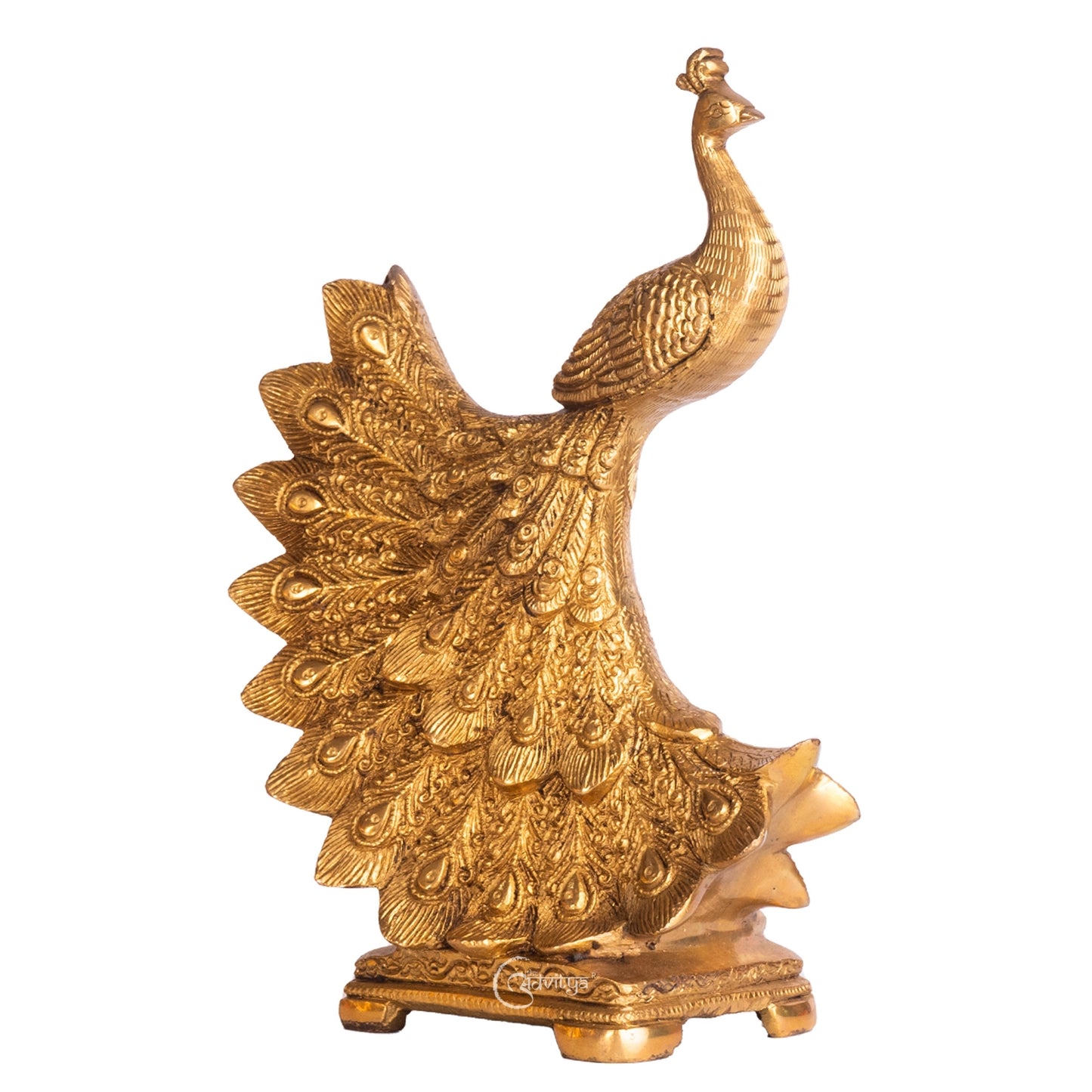 Brass Peacock Peafowl Statue