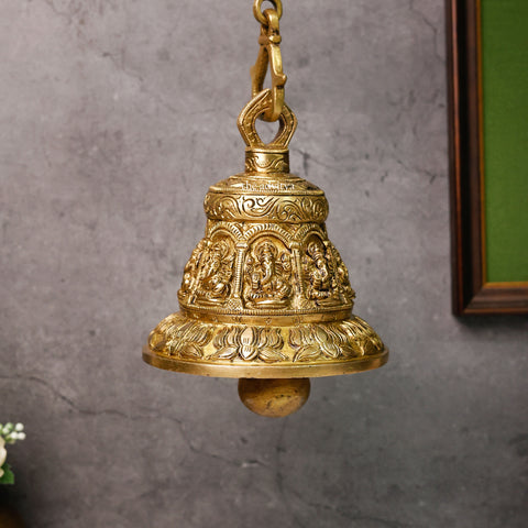 Sankh Bells,Vedic Bell,Temple Bell,Spirtual Bell,Shanti Bell,Satsang Bell,Ganesh and Lotus Hanging Bell