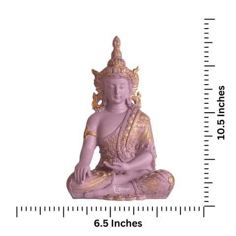 Resin Gautam Buddha Statue (Pastel Pink)