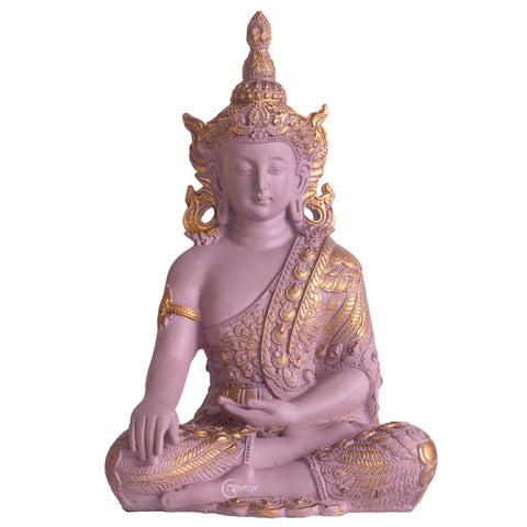 Resin Gautam Buddha Statue (Pastel Pink)