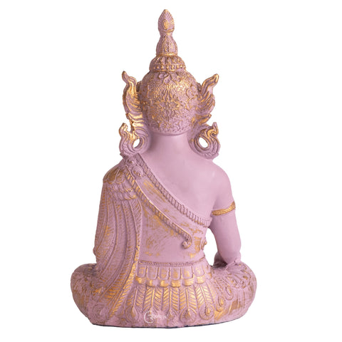 Resin Gautam Buddha Statue (Pastel Pink)