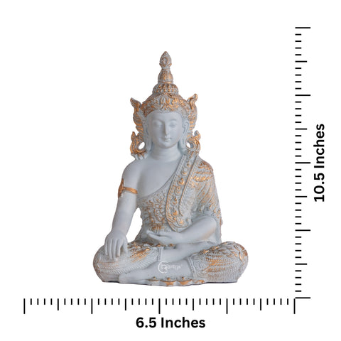 Resin Gautam Buddha Statue (Pastel Green)