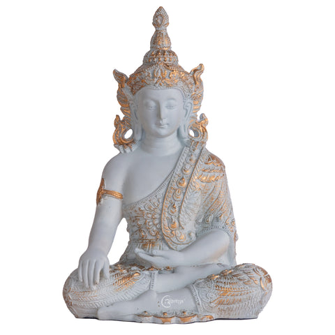 Resin Gautam Buddha Statue (Pastel Green)