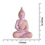 Resin Lord Gautama Buddha Decorative Statue (Pastel Pink)