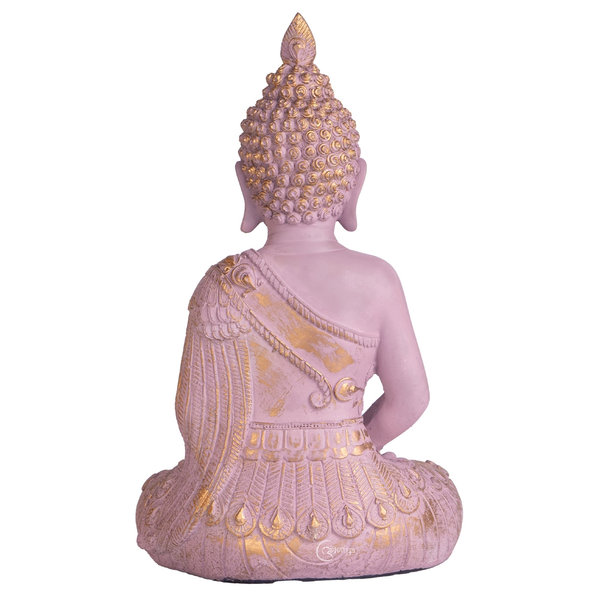 Resin Lord Gautama Buddha Decorative Statue (Pastel Pink)