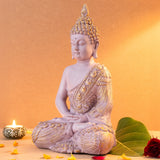 Resin Lord Gautama Buddha Decorative Statue (Pastel Pink)