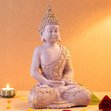 Resin Lord Gautama Buddha Decorative Statue (Pastel Pink)