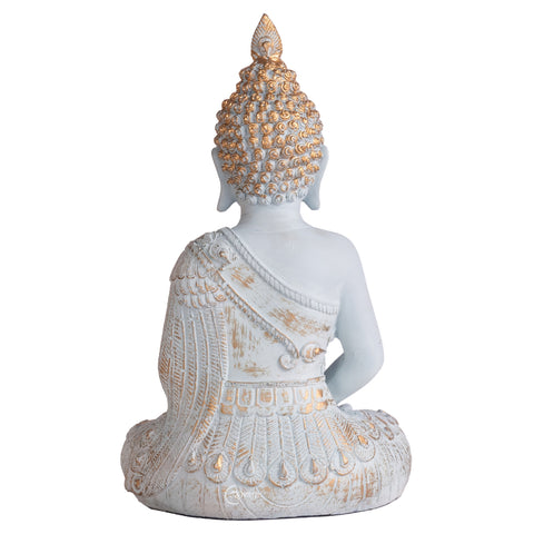 Resin Lord Gautama Buddha Decorative Statue (Pastel Blue)