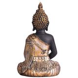 Resin Lord Gautama Buddha Decorative Statue (Black & Golden)