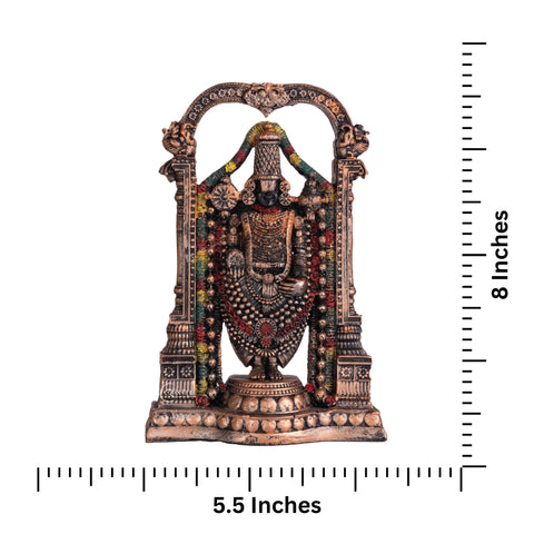 Resin Lord Venkateswara Balaji Statue in Bronze Finish