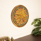 Mandala hand-painted wooden plate