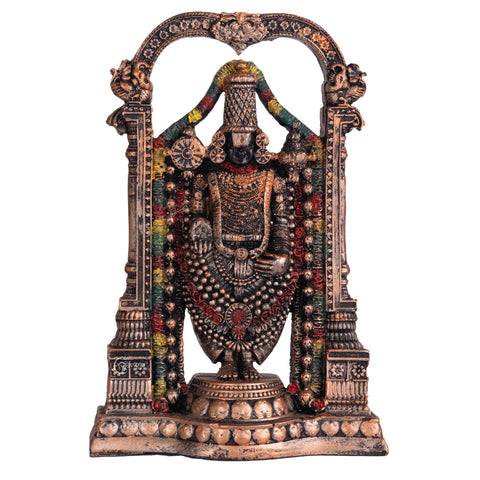 Resin Lord Venkateswara Balaji Statue in Bronze Finish