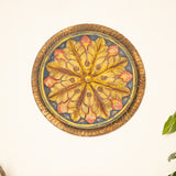 Mandala hand-painted wooden plate