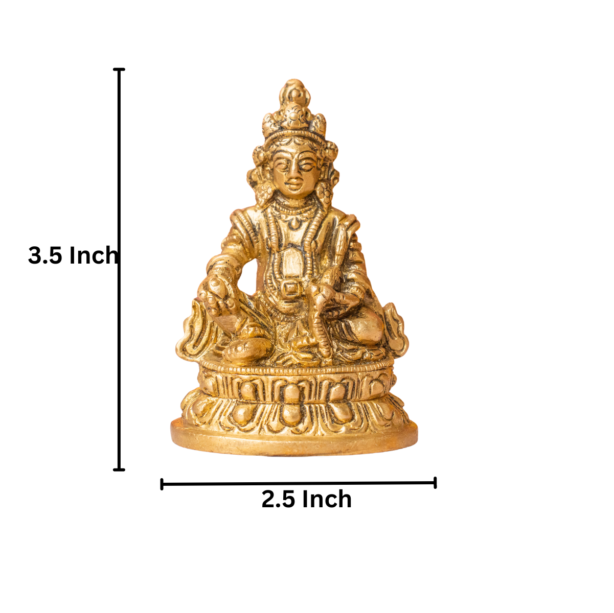 Brass Lord Kubera Sitting Statue