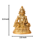 Brass Lord Kubera Sitting Statue