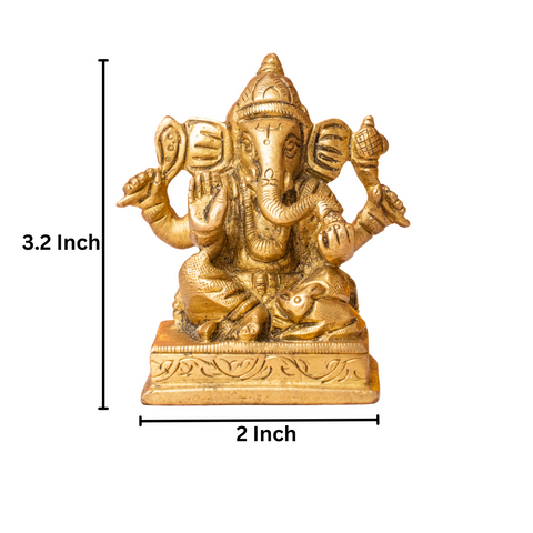 Brass Ganesha Statue Small