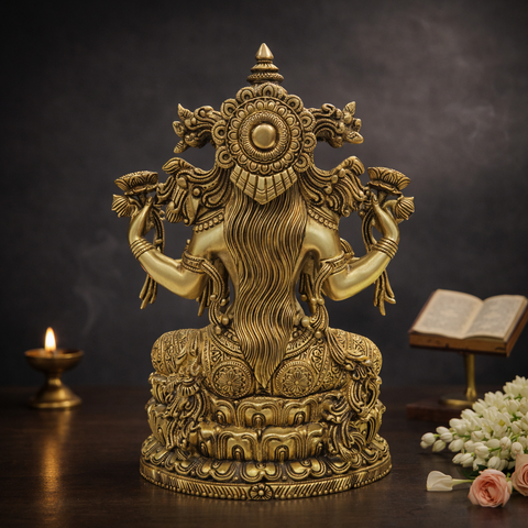 Maa Lakshmi Chola Idol  | Brass Statue | Decor & Gifting | 15 Inches