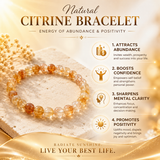 Natural Citrine Bracelet for Wealth, Success & Positive Energy
