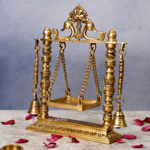 Brass Jhula with Bells Large