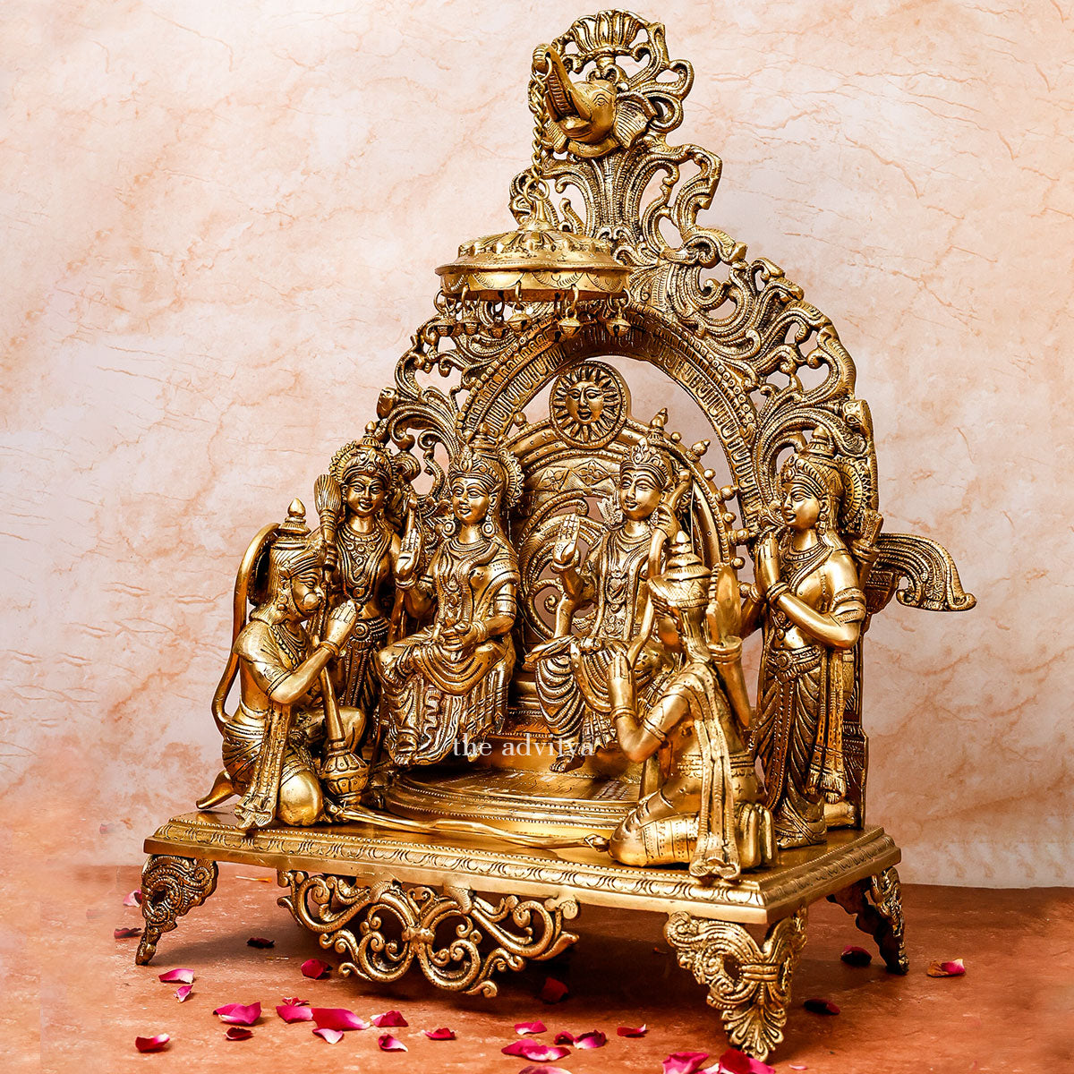 Brass Ram Darbar Statue on Singhasan Superfine