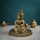 Bal Krishna Idol | Makhanchor Swaroop | Brass Superfine Finish | Home & Mandir Decor | 3 Inches
