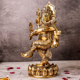 Ganesha,Ganepati,Ganasha,Ganapati,Gajanand,Gajananaa,Gajanana,Ekadanta,Brass Dancing Ganesh Large