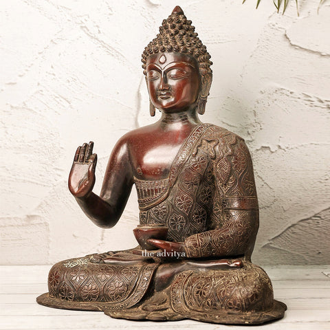 Tathagatah,Siddhartha Gautama,Supreme Buddha,Gautam Buddha,BrownAntique Buddha