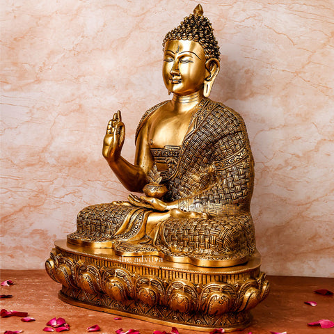 Brass Blessing SuperFine Buddha Statue Large