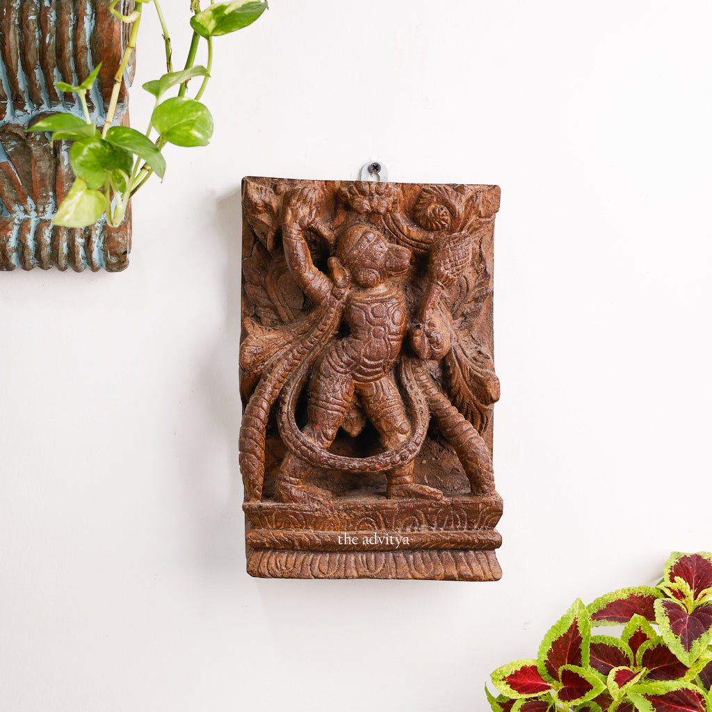 Authentic Vintage Hanuman Wooden Wall Hanging