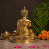 Peaceful Sitting Buddha Fine Brass Statue