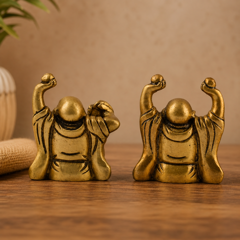Brass Laughing Buddha Idols