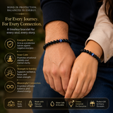 Natural Obsidian with Evil Eye Bracelet for Protection & Negative Energy Shield