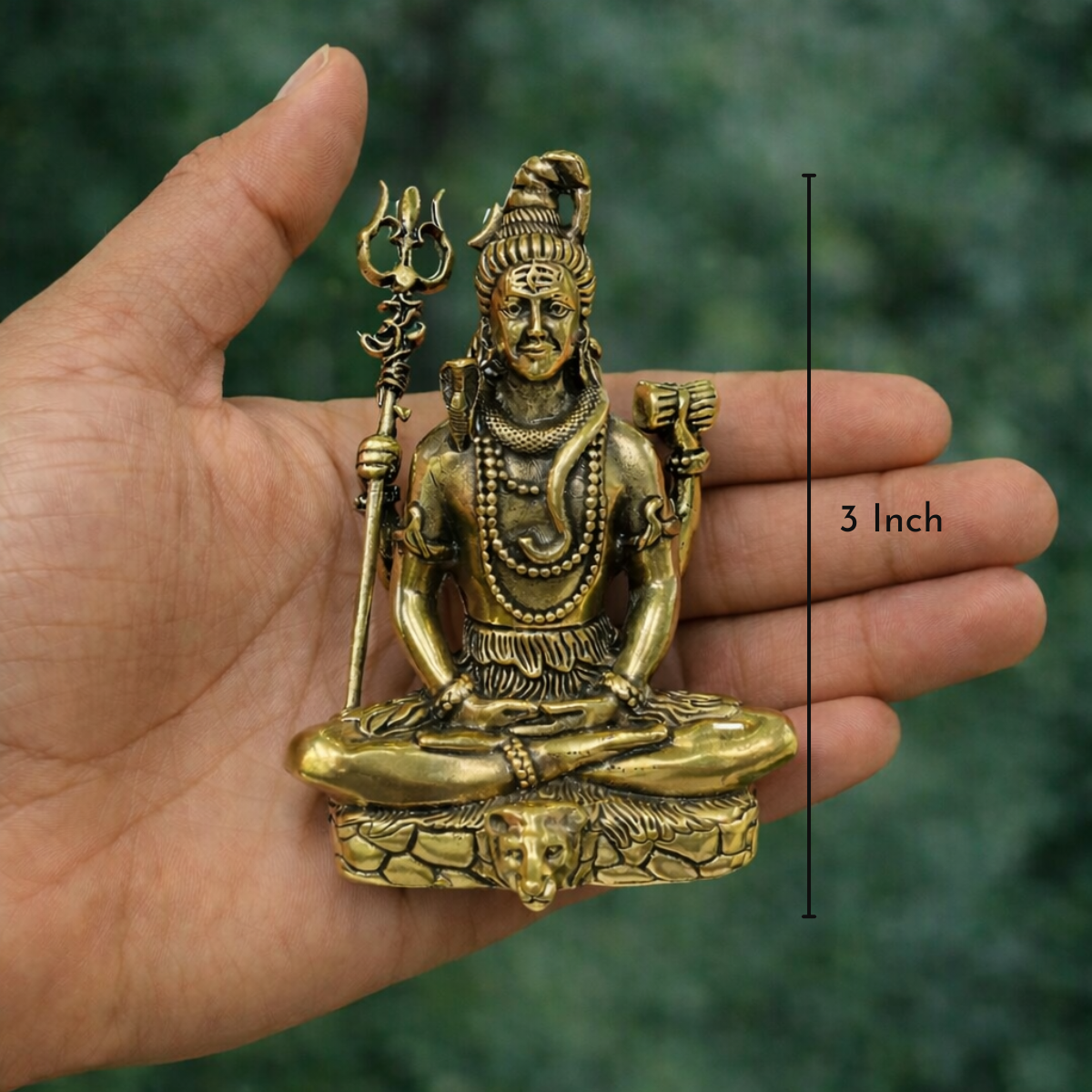 Shiva Murti | Brass Superfine Finish | Serene Meditation Form | 3"