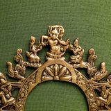 Brass Prabhavali with South Indian Single Fabric Frame