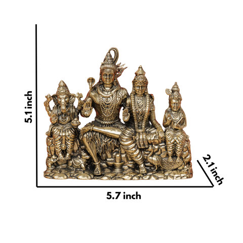 Superfine Brass Shiv Parivar | Ideal Spiritual Gift and Home Temple