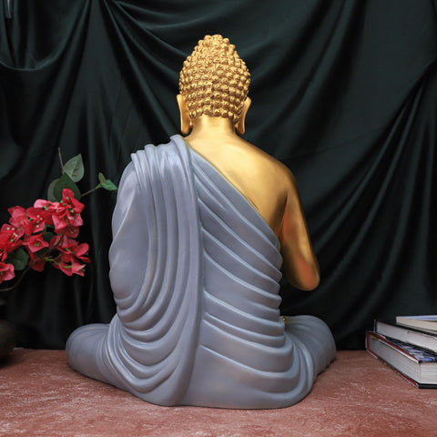 Resin Big grey Buddha Statue