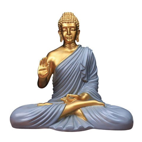 Resin Big grey Buddha Statue