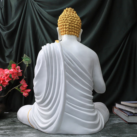 Resin Big White Buddha Statue