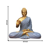 Resin Big grey Buddha Statue