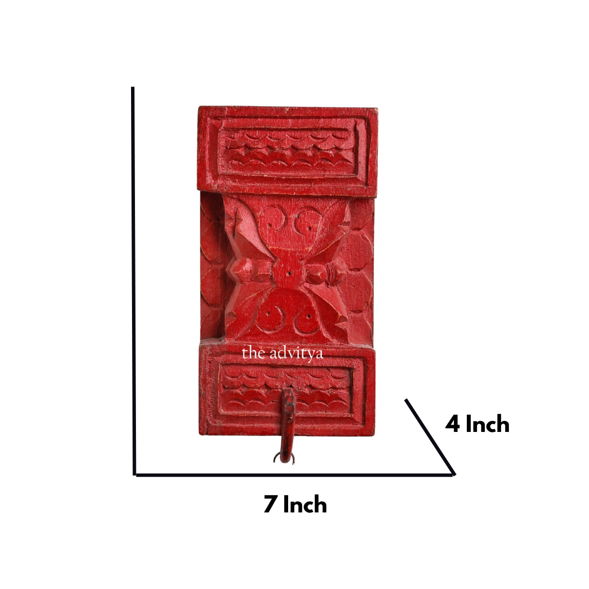 Hand Carved Wooden Red Hook Wall Decor
