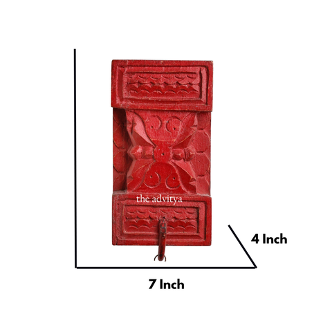 Hand Carved Wooden Red Hook Wall Decor