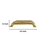 Brass Mandala Paduka/Chowki for Pooja (Medium)