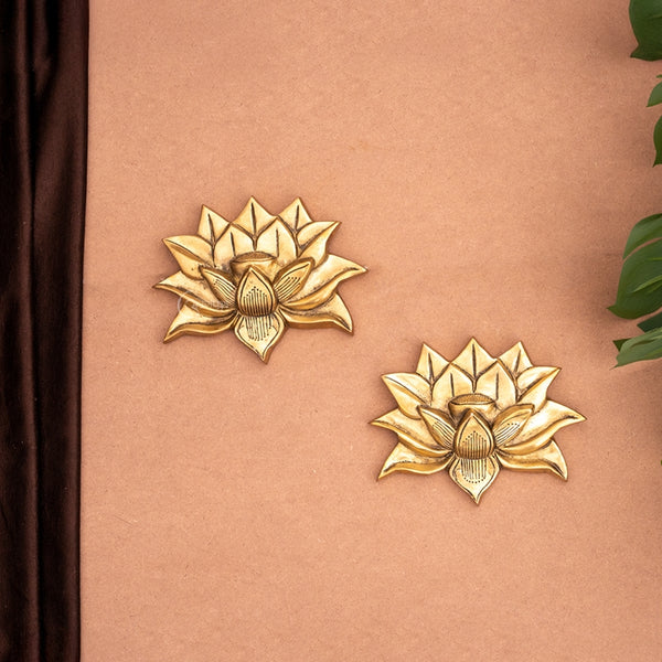 Brass Lotus/Kamal Wall Hanging (Pair)