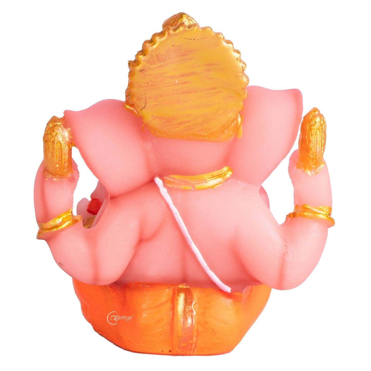 Ganesha Idol in Orange Resin