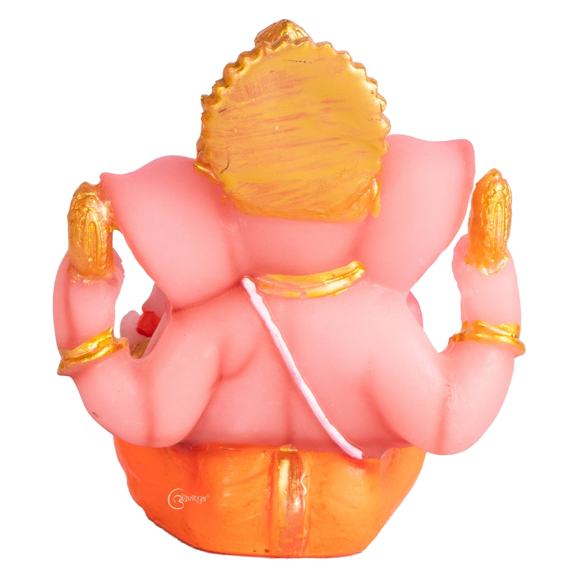 Ganesha Idol in Orange Resin