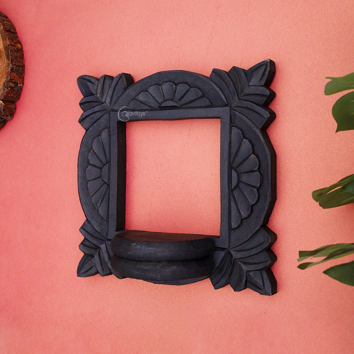 Wooden Carved Handpainted Black Bracket