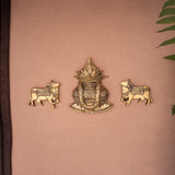 Brass Kalash with Cow Wall Hanging