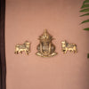 Brass Kalash with Cow Wall Hanging