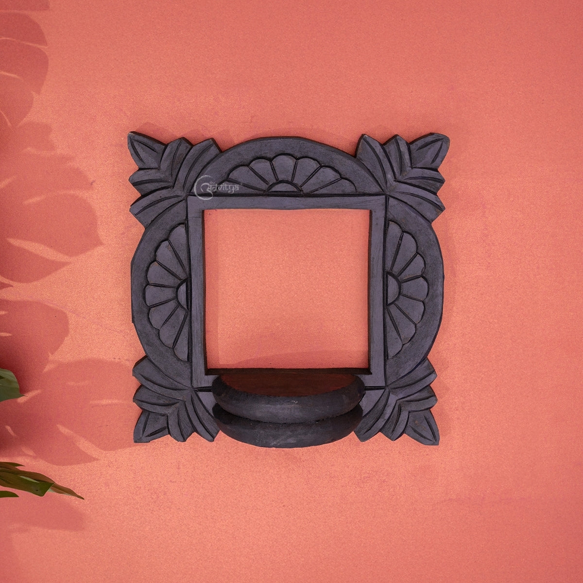 Wooden Carved Handpainted Black Bracket