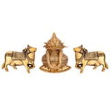 Brass Kalash with Cow Wall Hanging